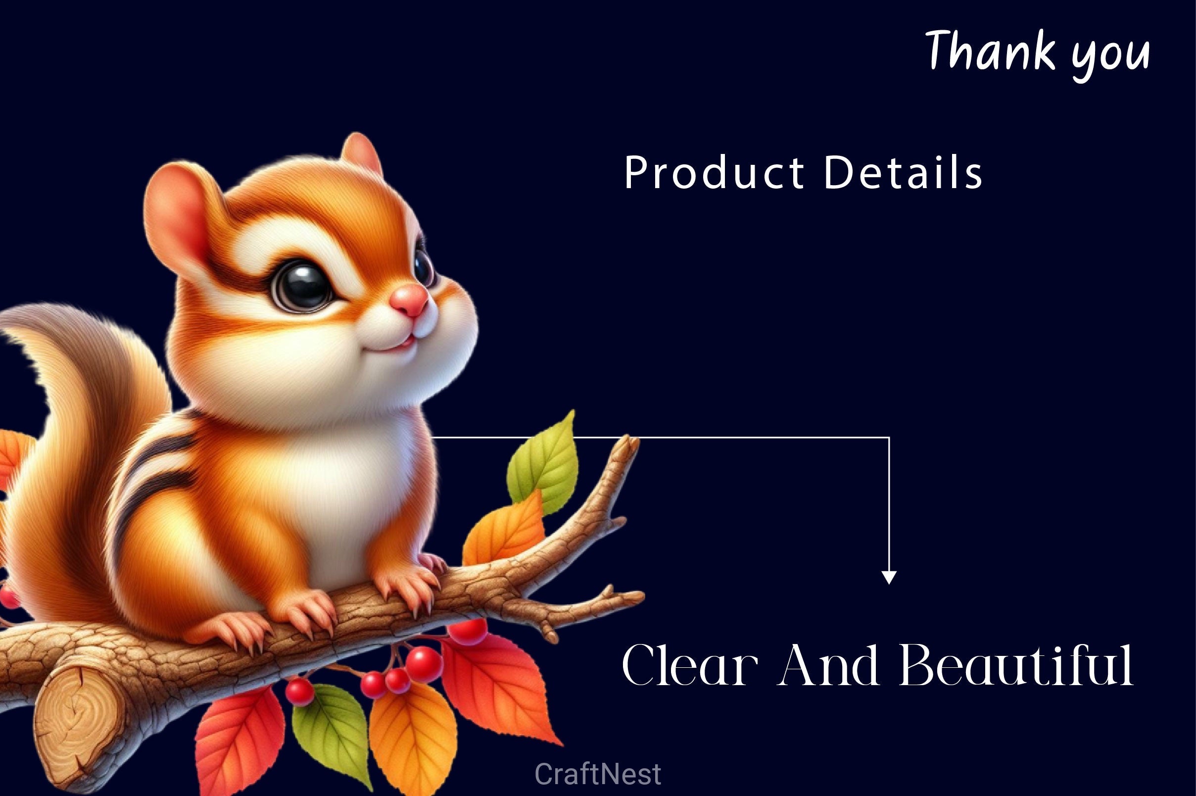 Cute Autumn Chipmunk Clipart Bundle