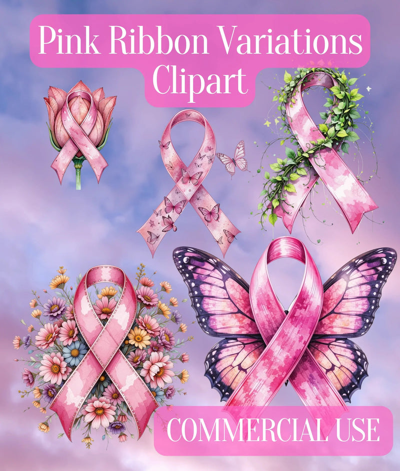 Breast Cancer Awareness Clipart Bundle - CraftNest - Digital Crafting and Art