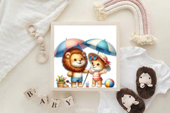 Cute Animals Summer Clipart Bundle - CraftNest - Digital Crafting and Art