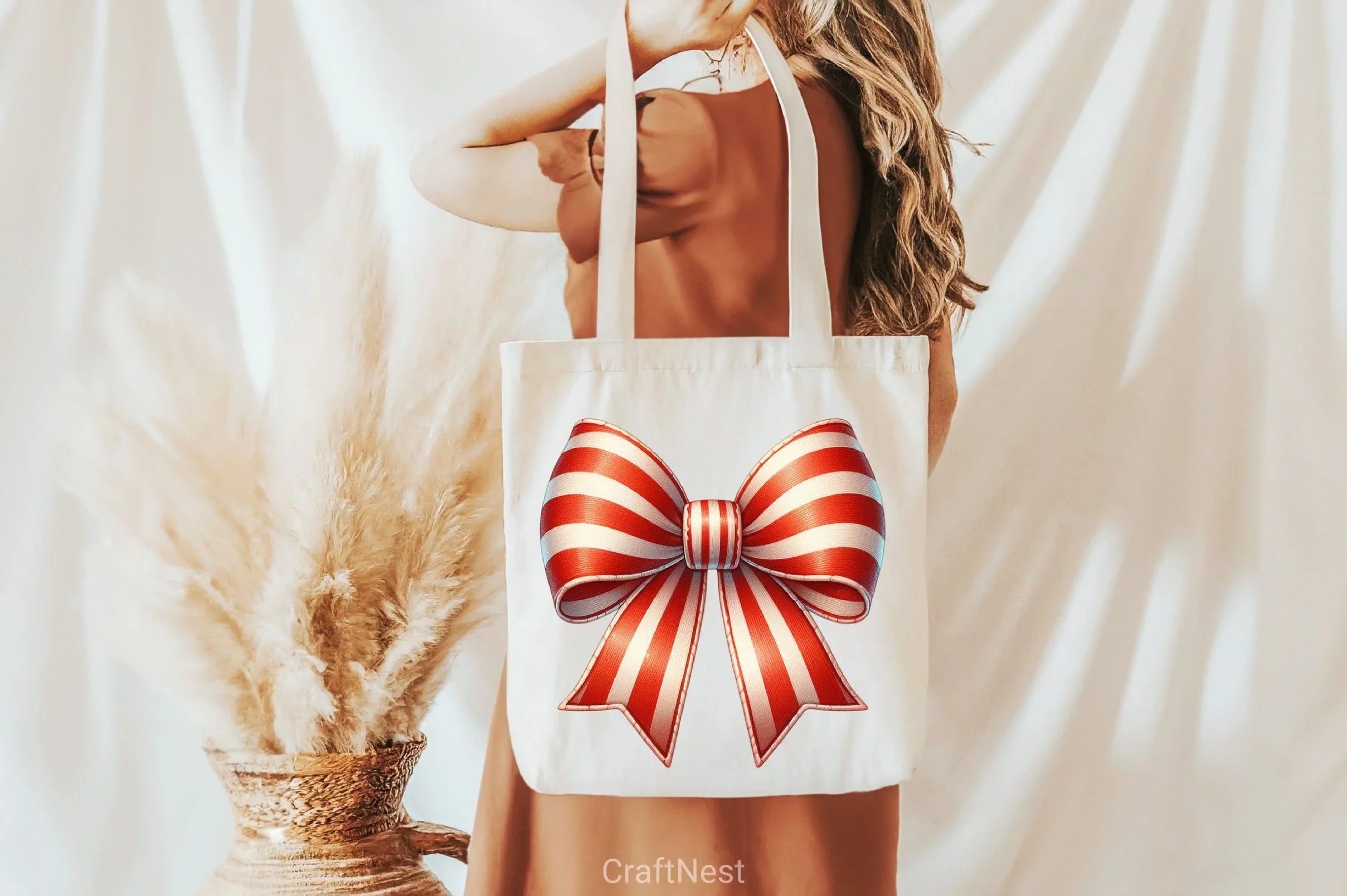 Christmas Candy Cane Bows Clipart Bundle - CraftNest - Digital Crafting and Art