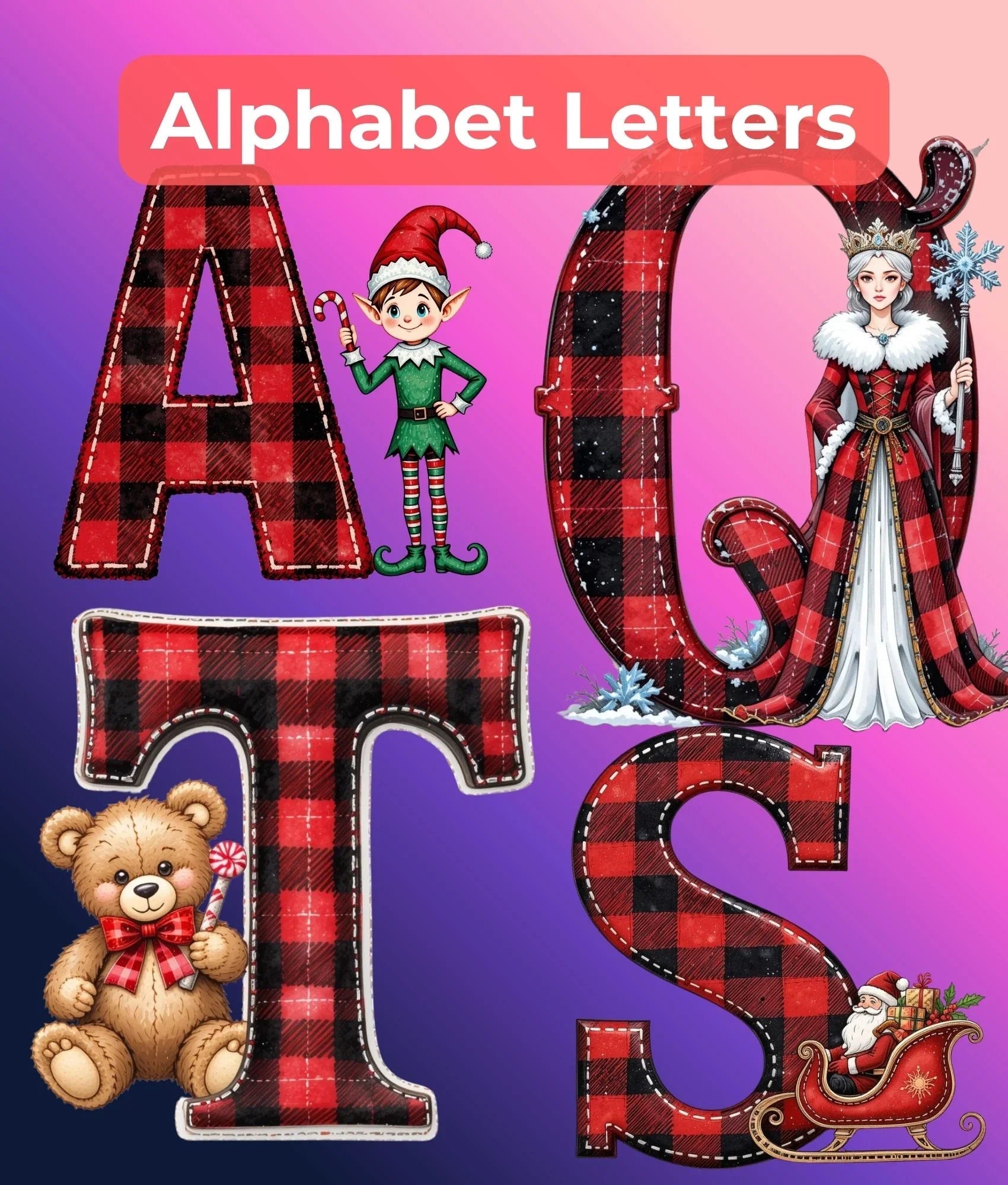 Christmas Flannel Clipart Bundle - CraftNest - Digital Crafting and Art