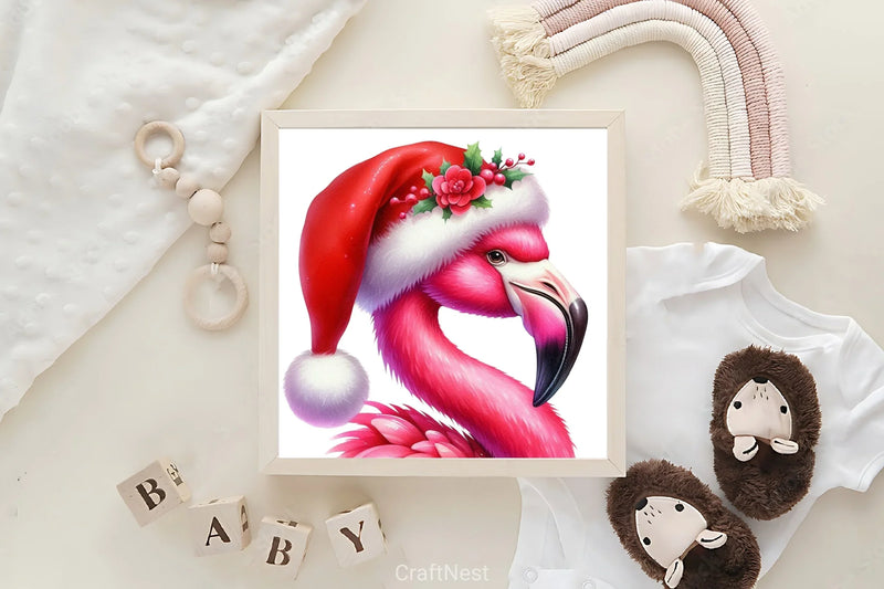 Christmas Flamingo Clipart Bundle - CraftNest - Digital Crafting and Art