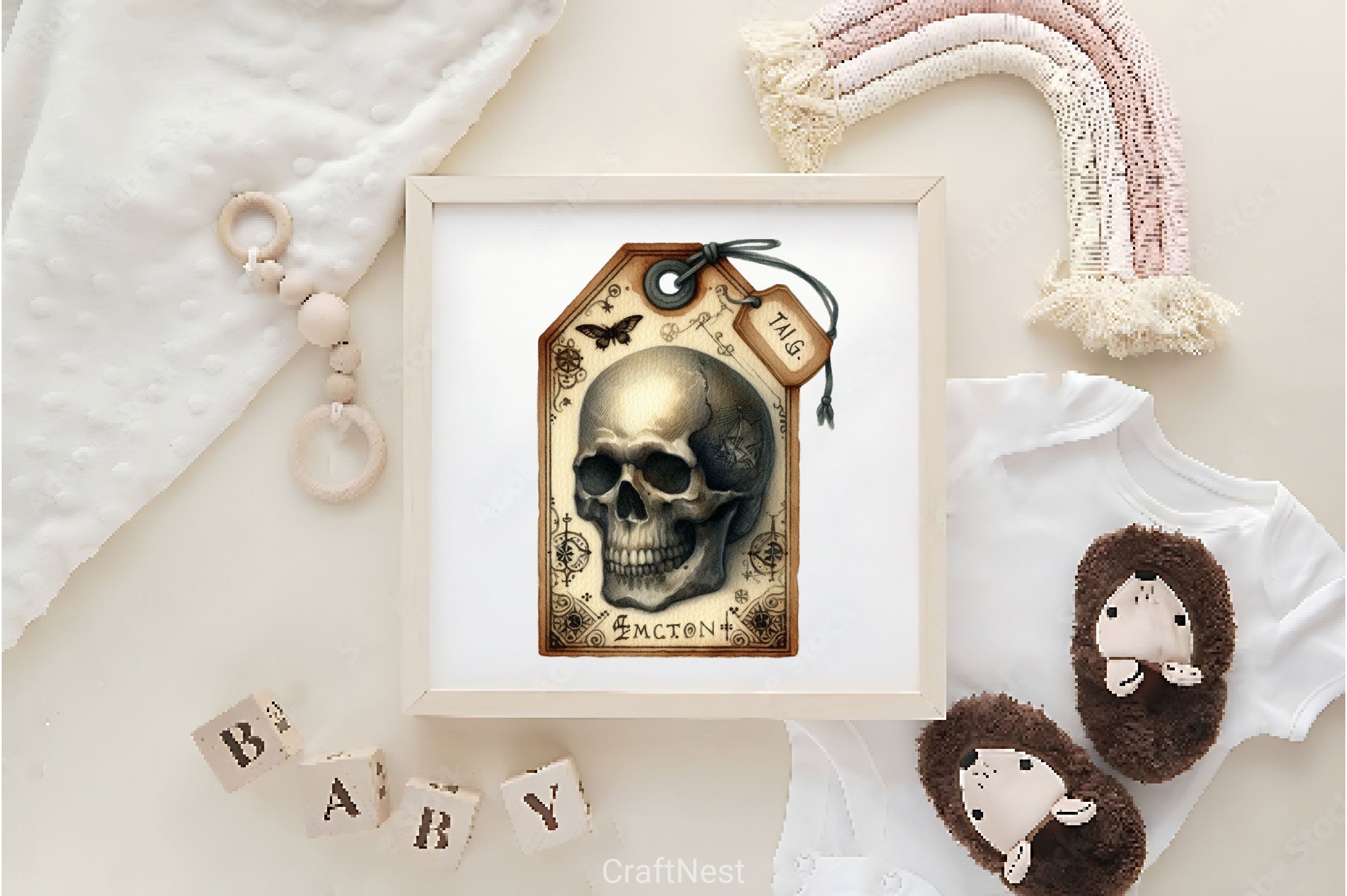 Gothic Vintage Old Tag Clipart Bundle 2