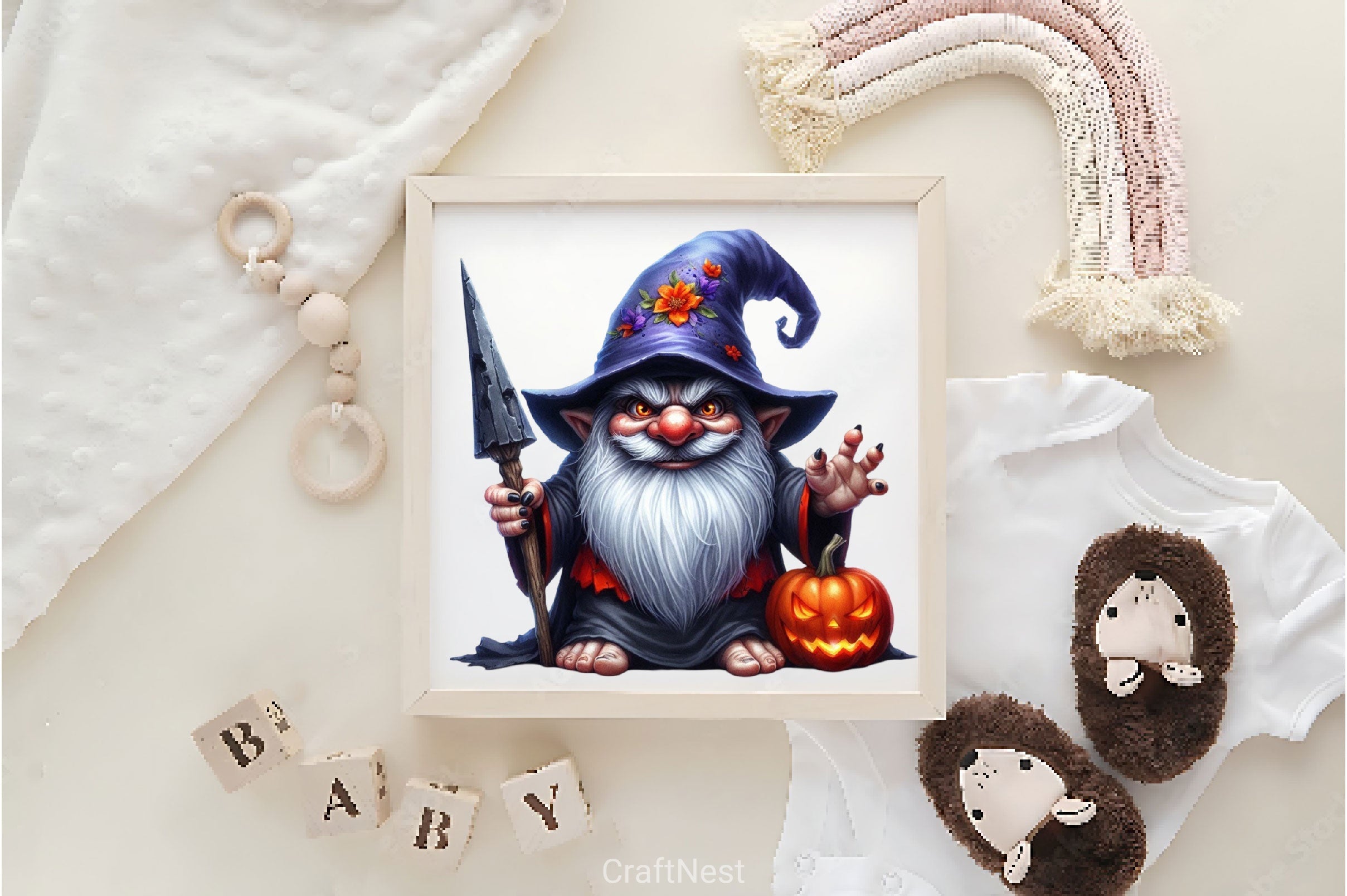 Halloween Scary Gnome Clipart Bundle 2