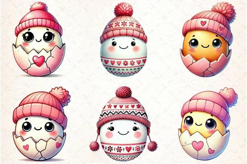 Easter Kawaii Egg Clipart Bundle - CraftNest - Digital Crafting and Art