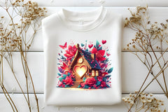 Valentine Fairy House Clipart Bundle 1 - CraftNest - Digital Crafting and Art