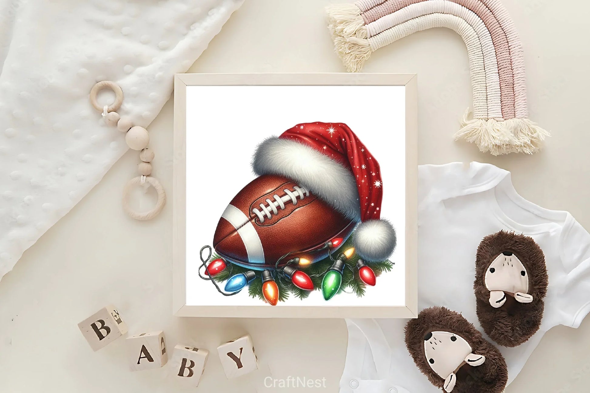 Football Santa Hat Clipart Bundle - CraftNest - Digital Crafting and Art