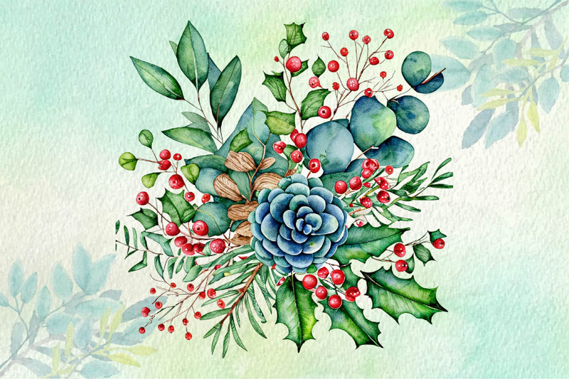 Poinsettia Leaves Clipart Bundle - CraftNest - Digital Crafting and Art