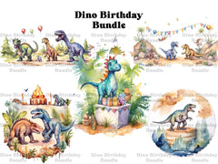 Dino Birthday Clipart - CraftNest