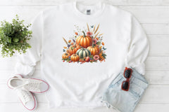 Autumn Pumpkins & Flowers Clipart Bundle - CraftNest - Digital Crafting and Art