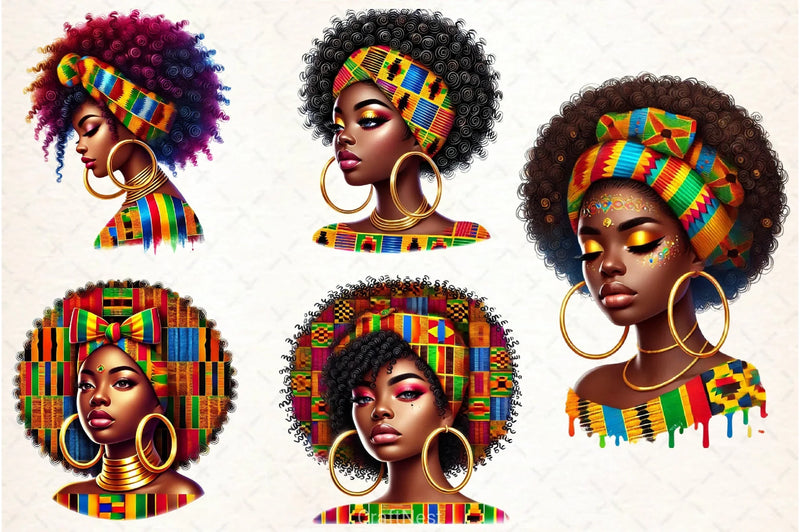 Afro Girl Clipart Bundle - CraftNest - Digital Crafting and Art