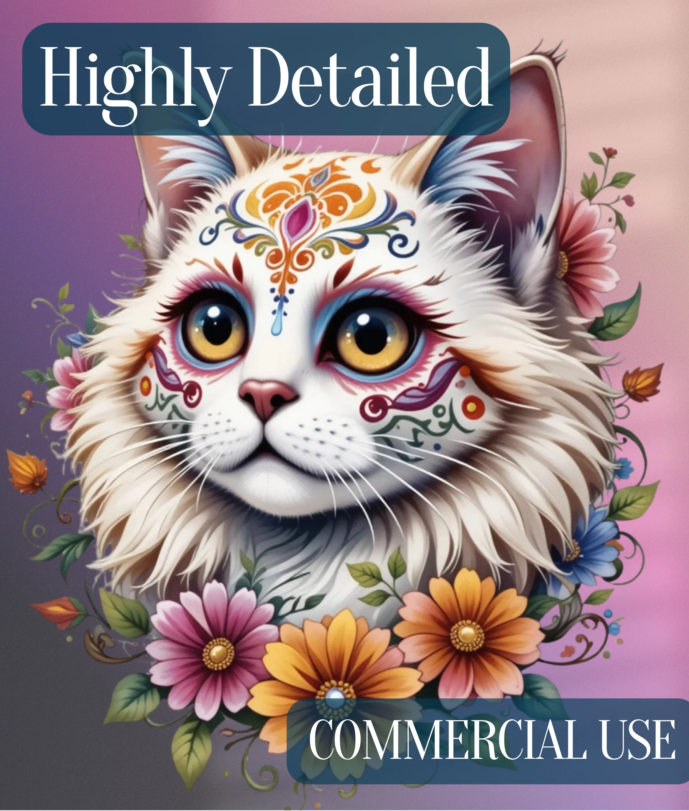 Dia de los Muertos Cats Clipart Bundle - CraftNest - Digital Crafting and Art