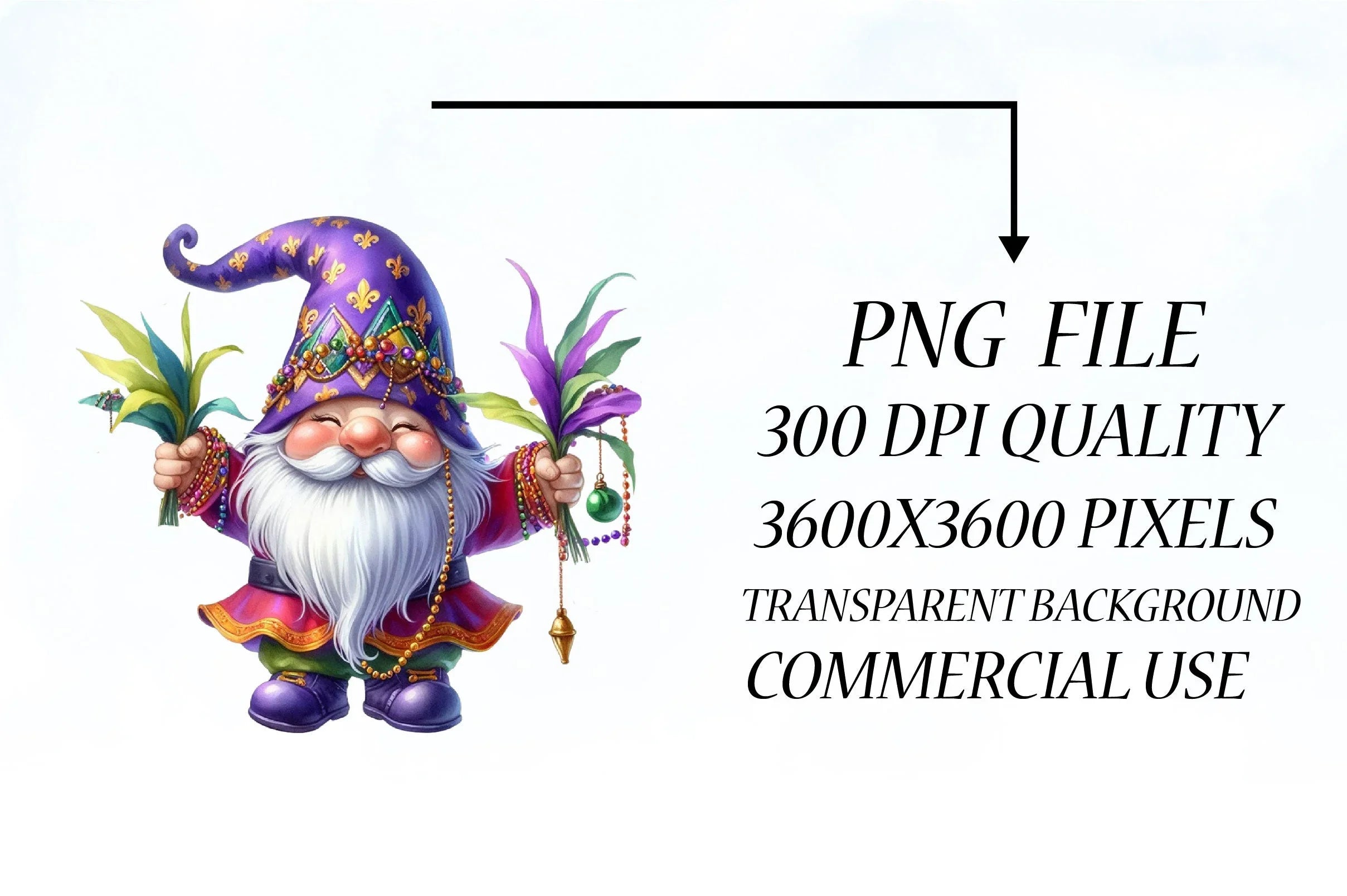 Mardi Gras Gnome Clipart Bundle 1 - CraftNest - Digital Crafting and Art