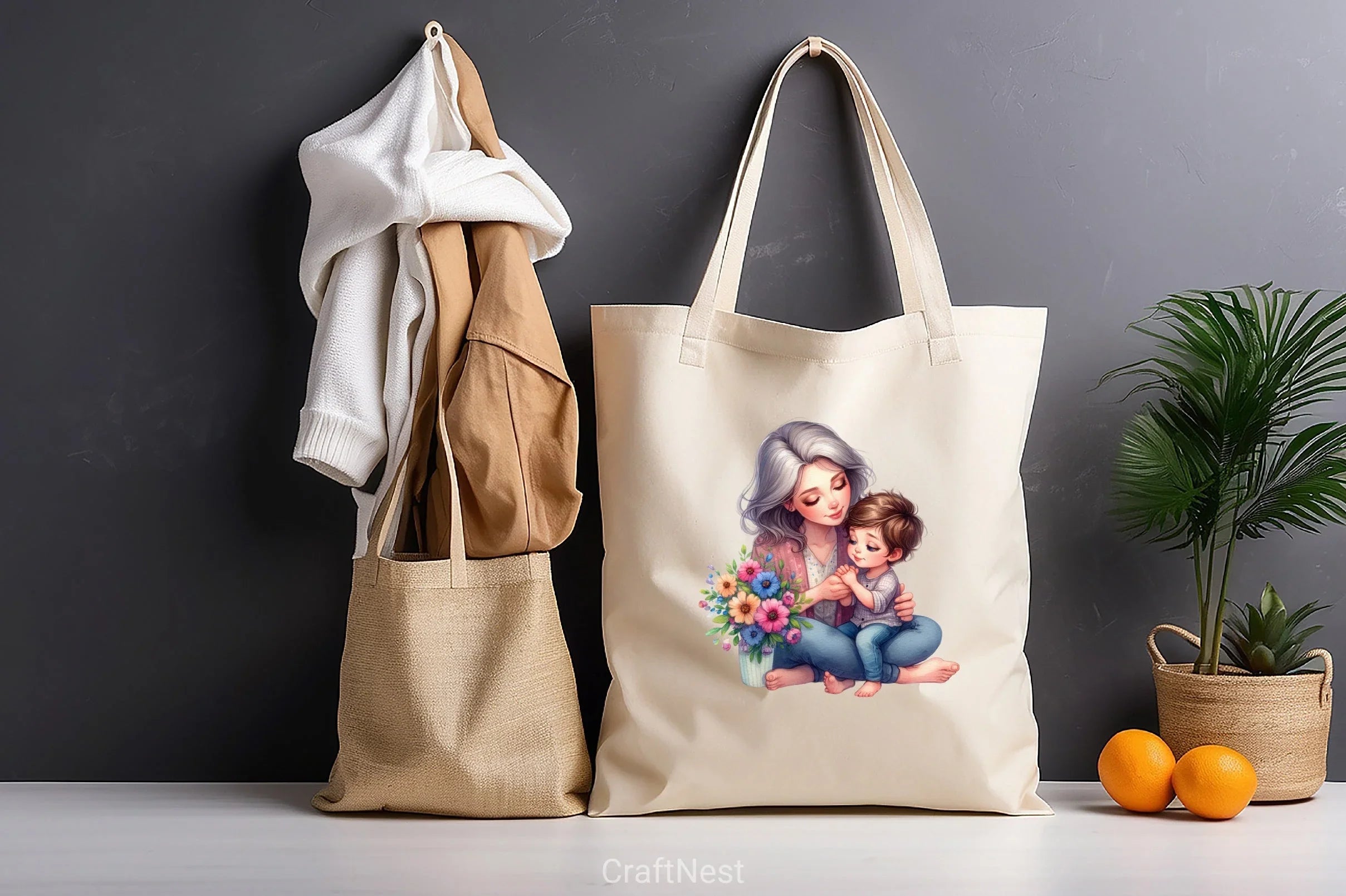 Mom & Baby Clipart Bundle - CraftNest - Digital Crafting and Art