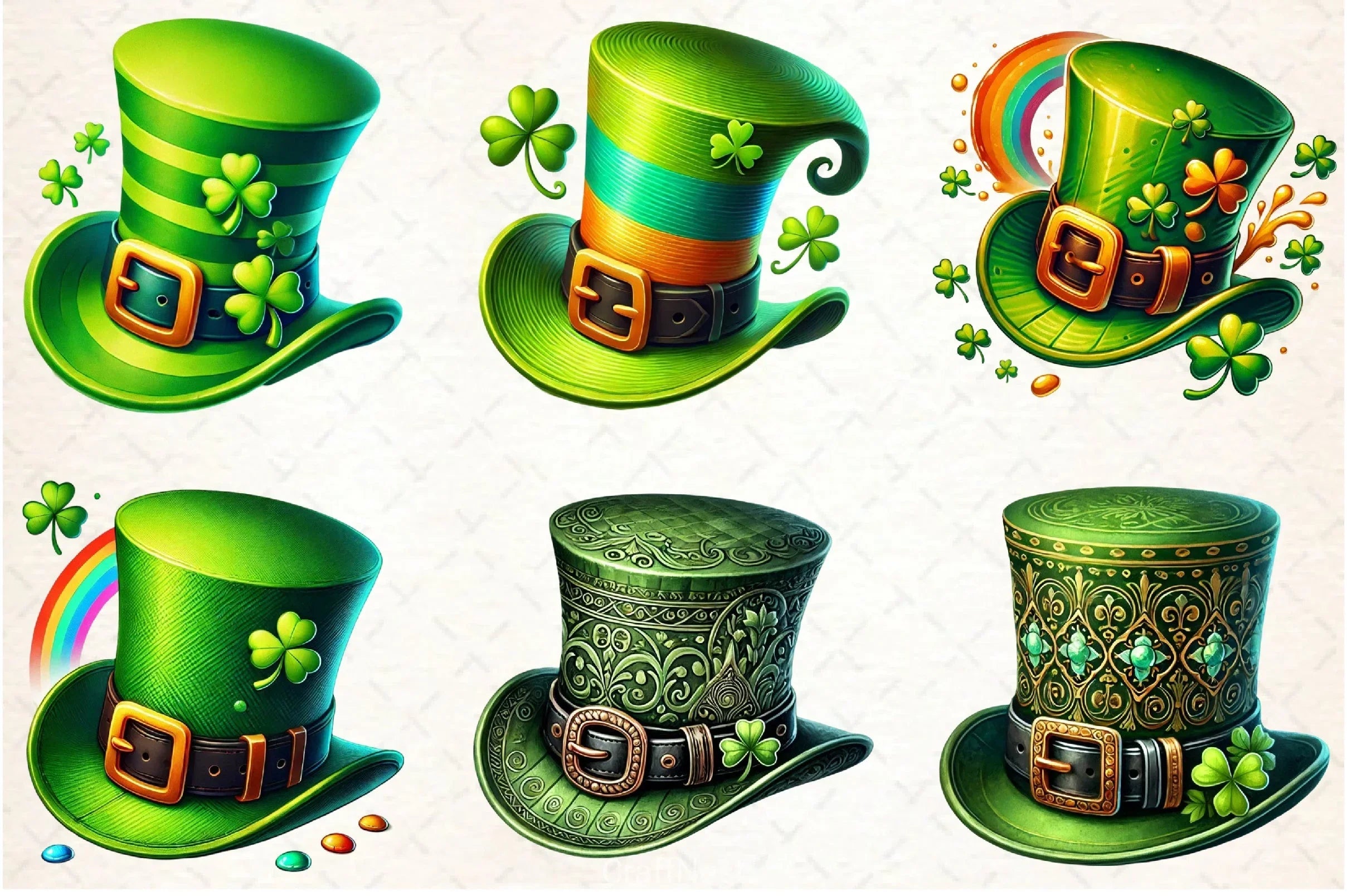 St Patrick's Hat Clipart Bundle - CraftNest - Digital Crafting and Art