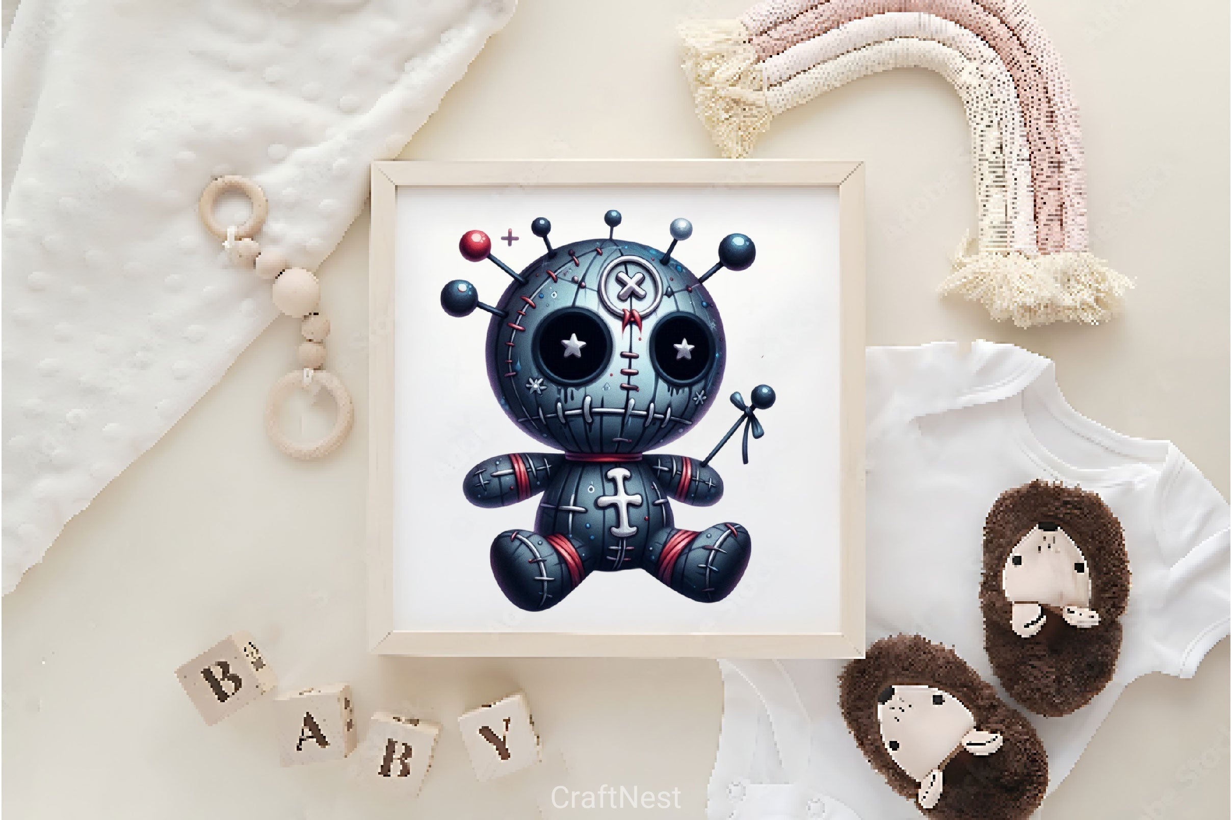 Halloween Gothic Voodoo Doll Clipart Bundle 5