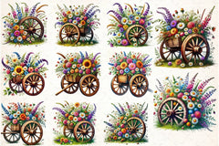 Spring Wheel Clipart Bundle - CraftNest - Digital Crafting and Art
