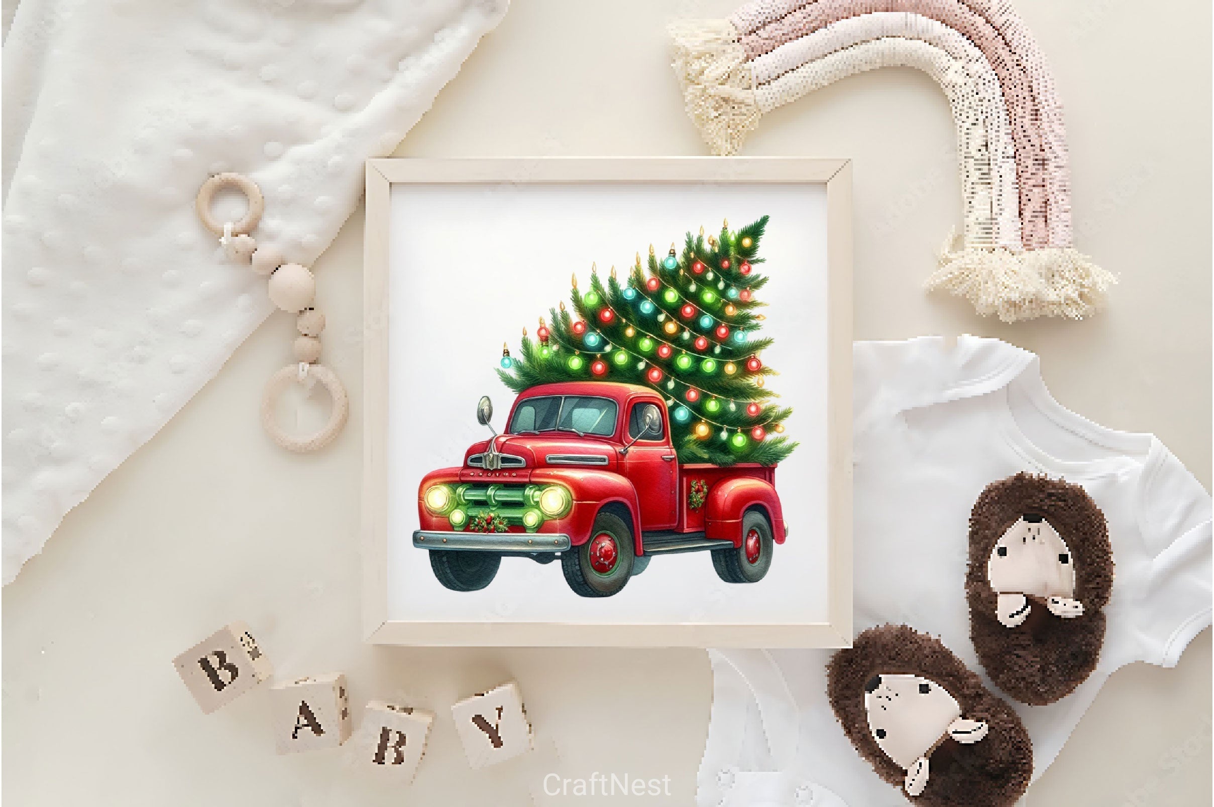 Christmas Truck Clipart Bundle 2