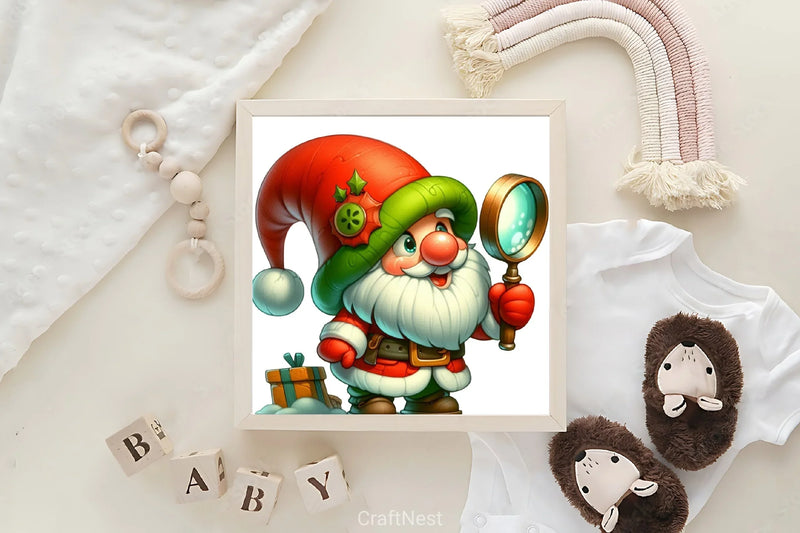Christmas Retro Gnome Clipart Bundle - CraftNest - Digital Crafting and Art