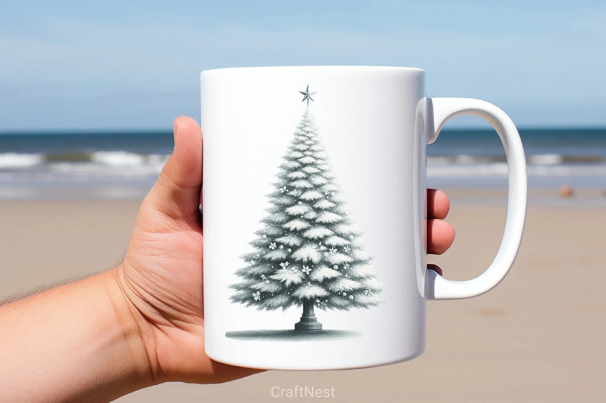 White Chic Christmas Clipart Bundle 24 - CraftNest - Digital Crafting and Art