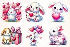 Valentine's Bunny Clipart Bundle 2 - CraftNest - Digital Crafting and Art
