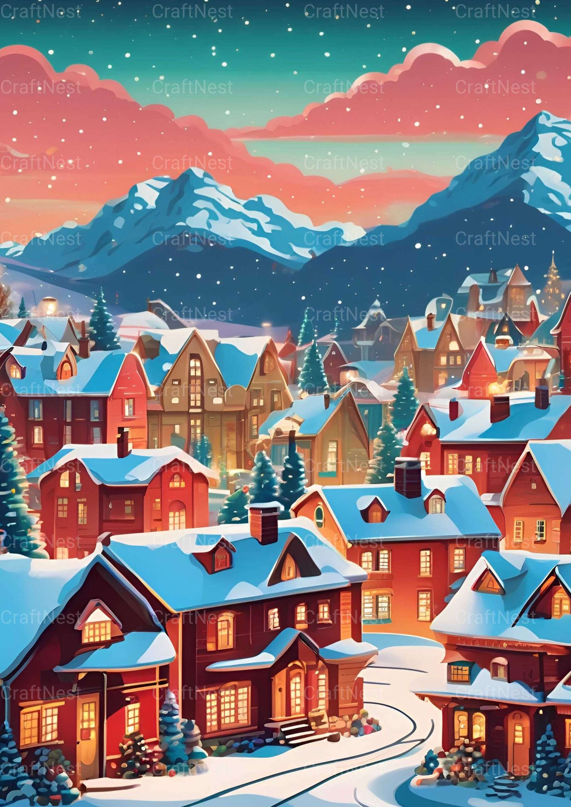 Christmas Homes Textures - CraftNest - Digital Crafting and Art