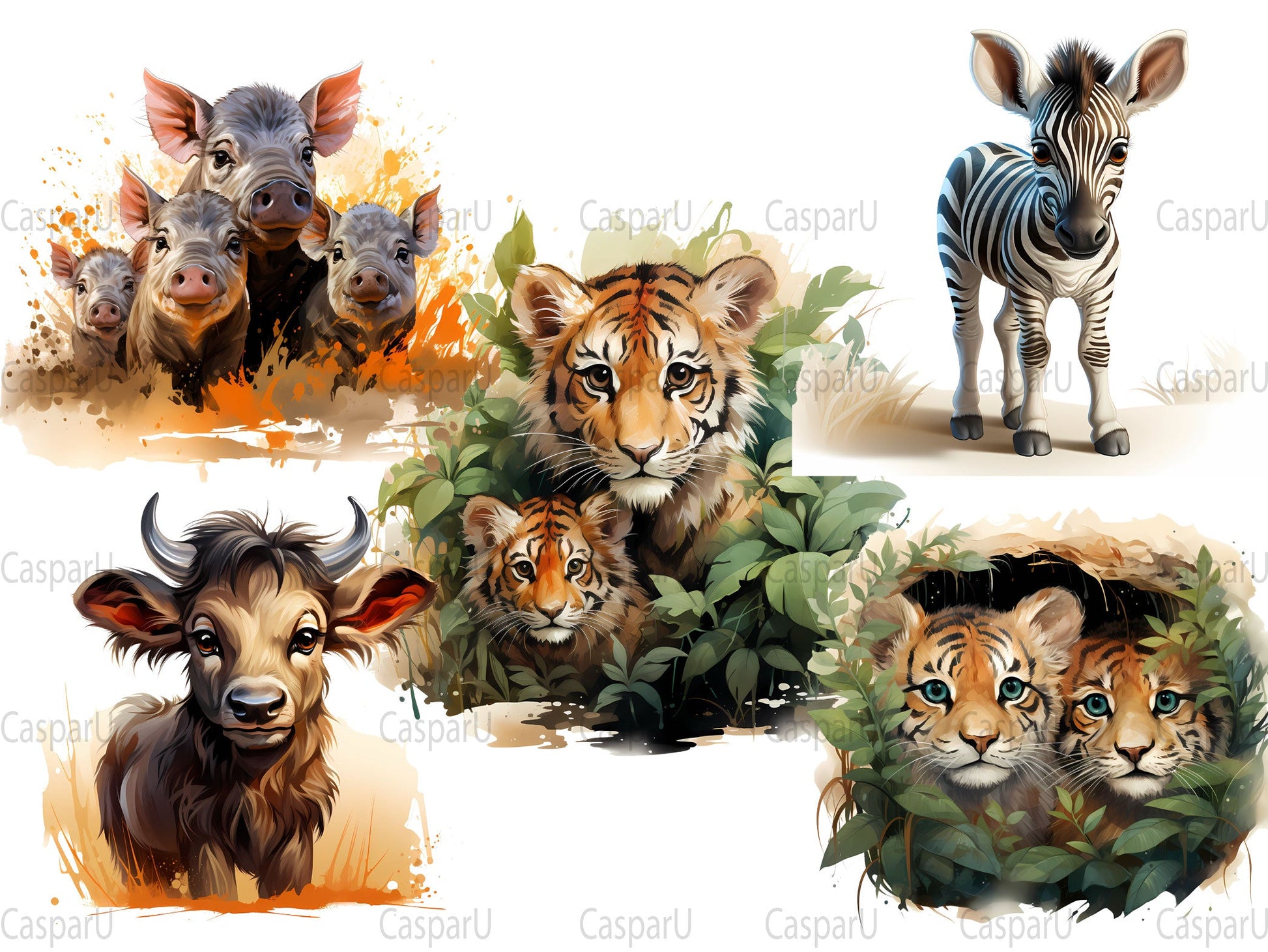 Cute Safari Clipart - CraftNest