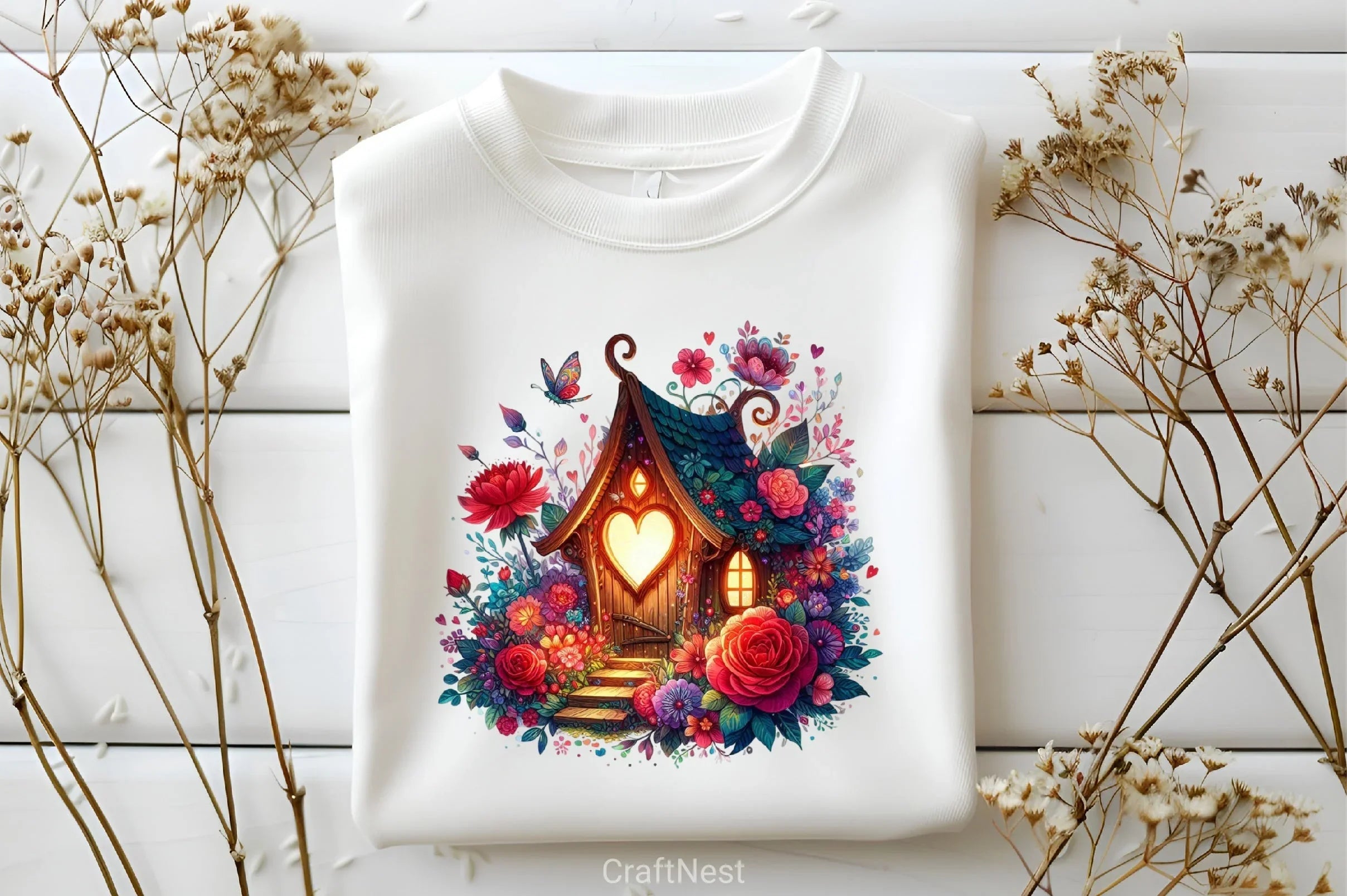 Valentine Fairy House Clipart Bundle 3 - CraftNest - Digital Crafting and Art