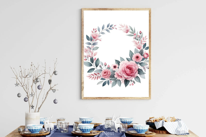 Rose Wreath Clipart Bundle - CraftNest - Digital Crafting and Art