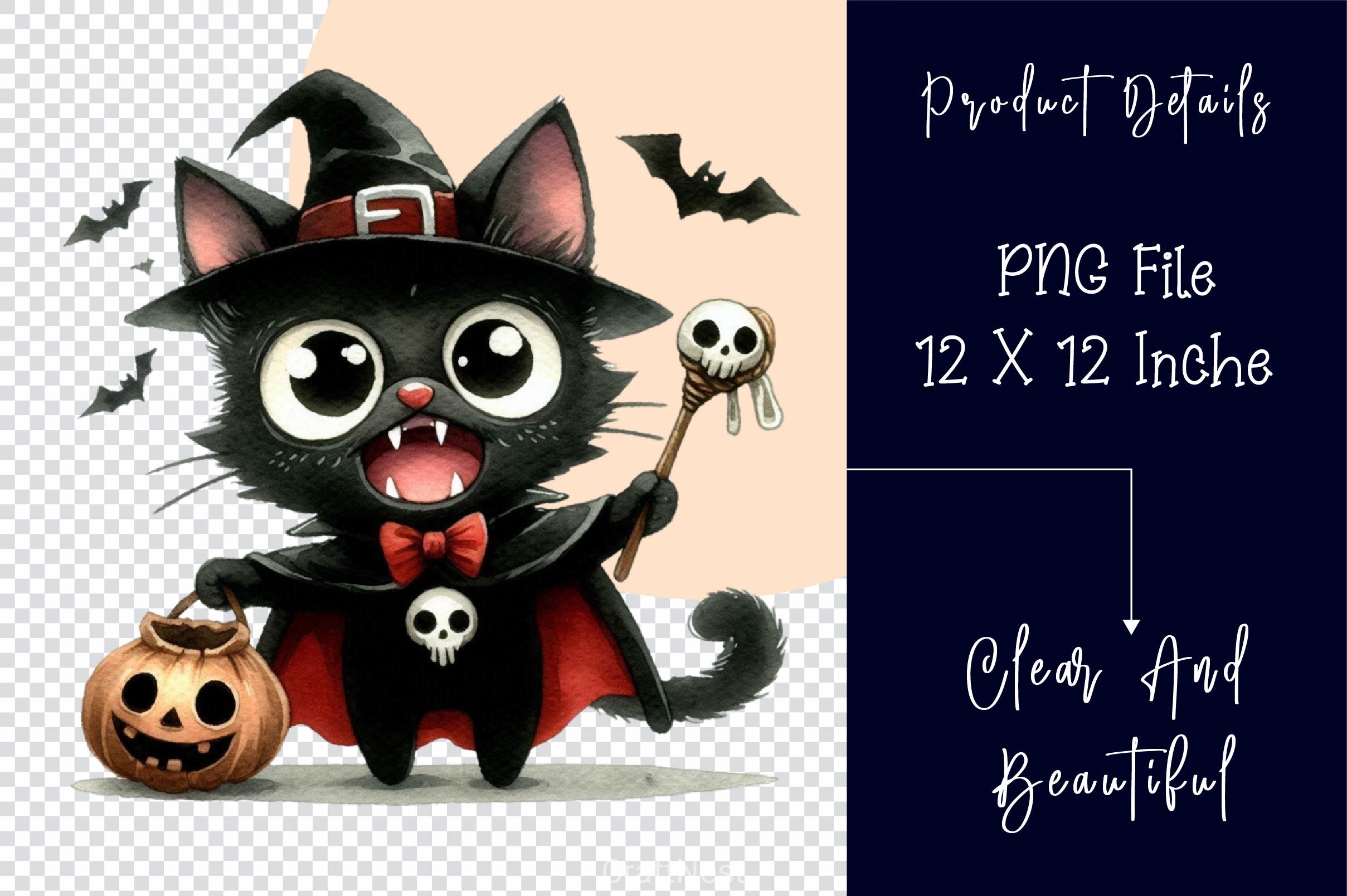Halloween Black Cats Halloween Clipart Bundle