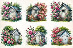 Spring Garden Shed Clipart Bundle - CraftNest - Digital Crafting and Art