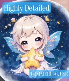 Kawaii Baby Celestial Fairy Clipart Bundle - CraftNest - Digital Crafting and Art