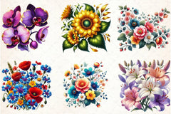 Spring Flower Clipart Bundle 2 - CraftNest - Digital Crafting and Art