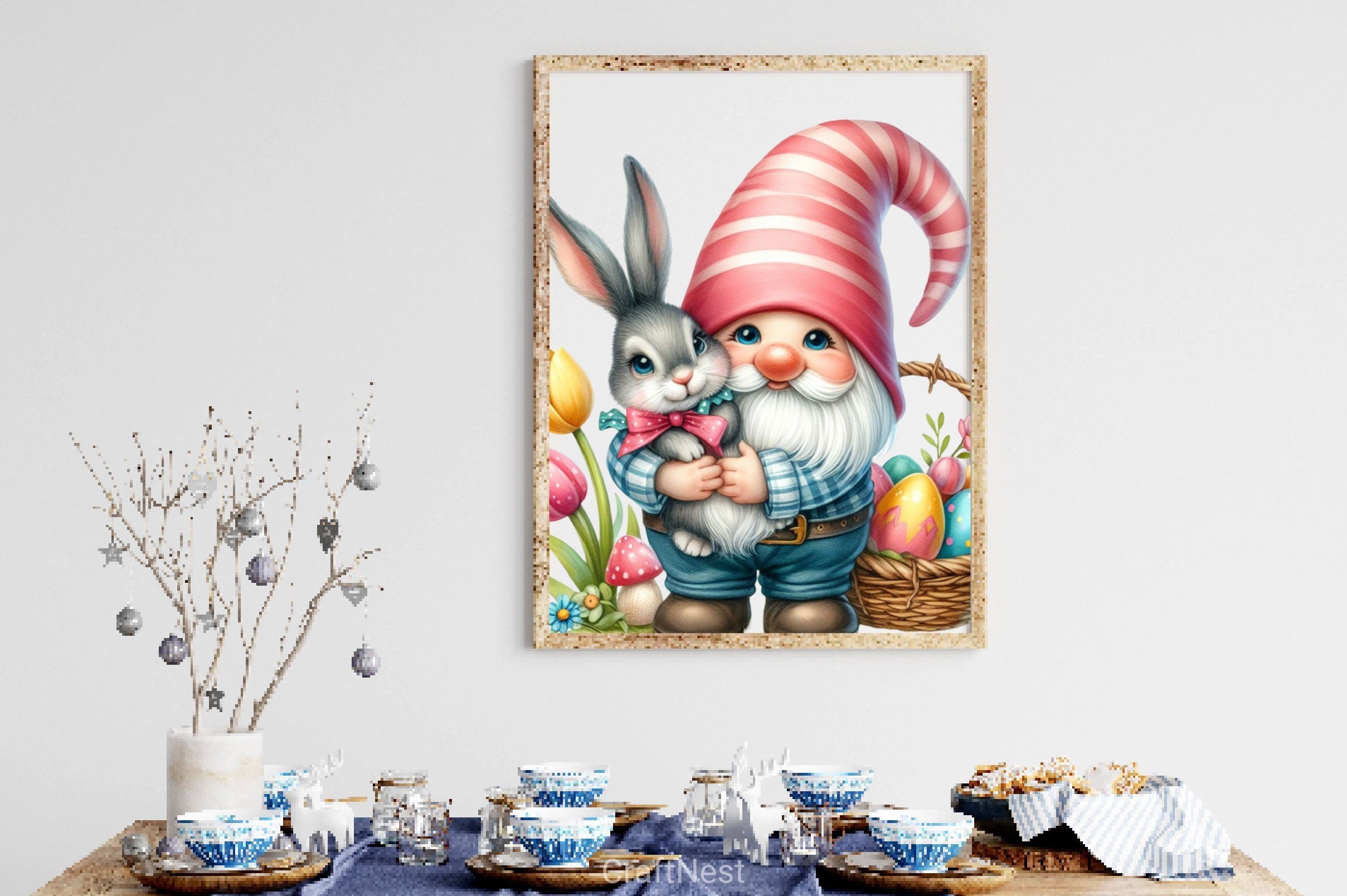 Easter Gnome Clipart Bundle 9