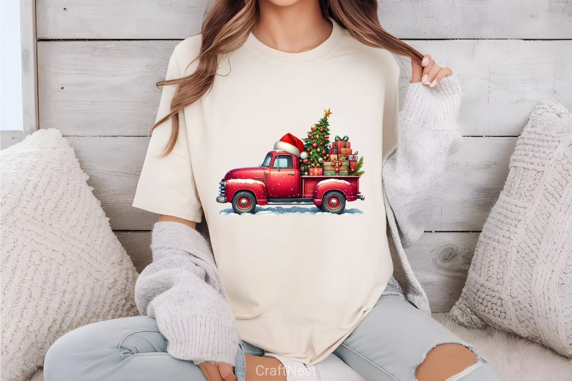 Christmas Truck Clipart Bundle 3 - CraftNest - Digital Crafting and Art