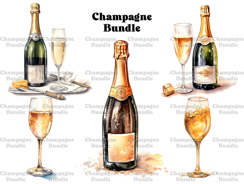 Champagne Clipart - CraftNest