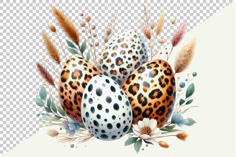 Baby Leopard Egg Clipart Bundle - CraftNest - Digital Crafting and Art