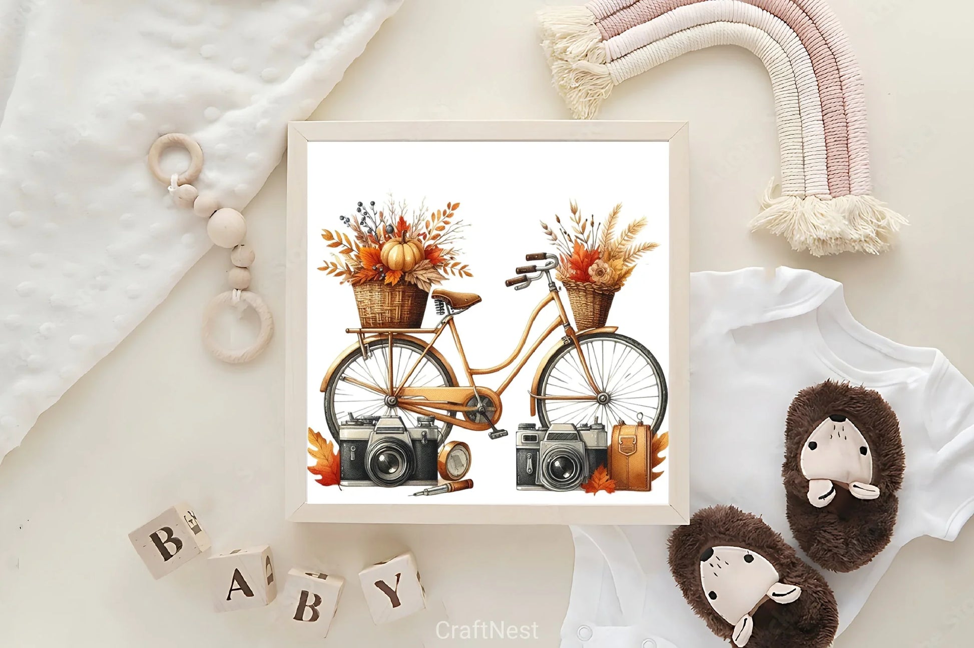 Autumn Vintage Bicycle Clipart Bundle - CraftNest - Digital Crafting and Art