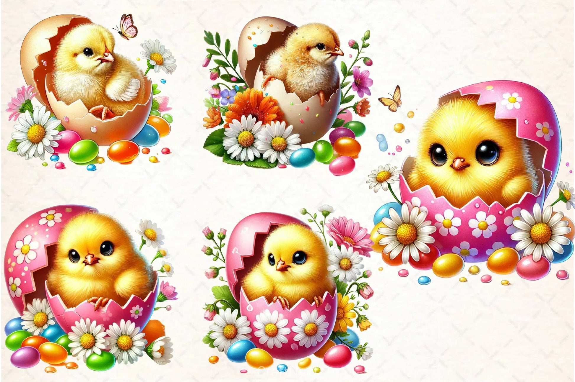 Spring Eggshell Chick Clipart Bundle - CraftNest - Digital Crafting and Art