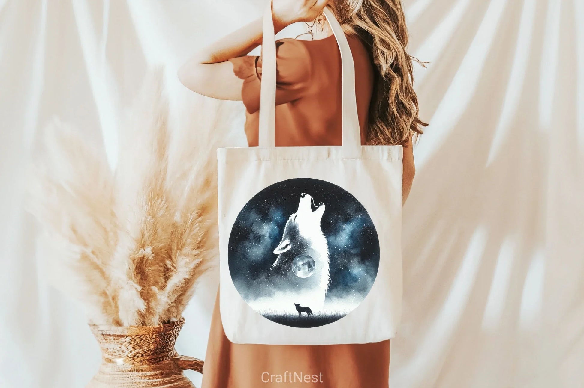 Moon Wolf Howling Clipart Bundle - CraftNest - Digital Crafting and Art