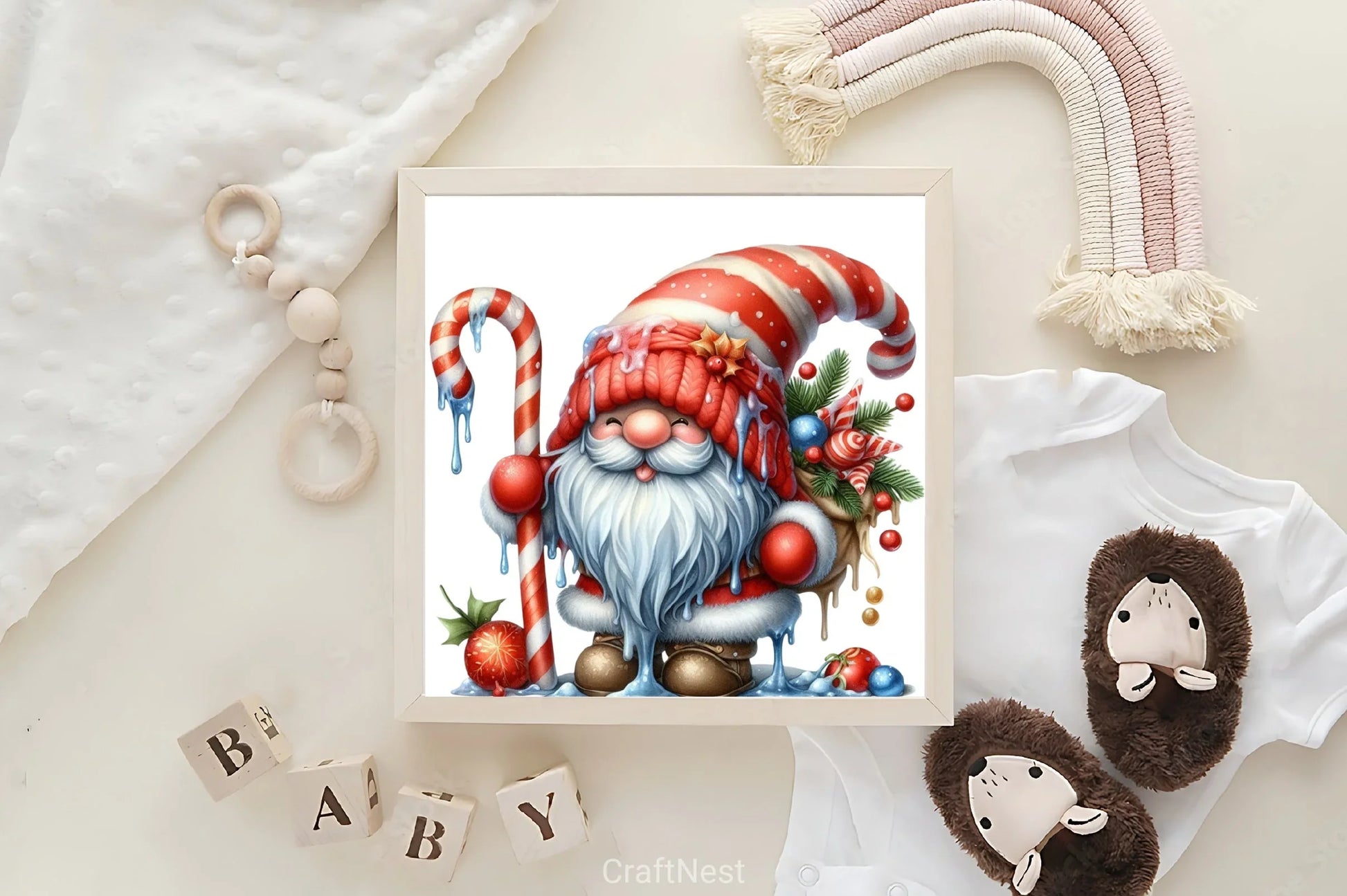 Christmas Candy Cane Gnome Clipart Bundle - CraftNest - Digital Crafting and Art