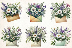 Spring Flowers & Envelope Clipart Bundle - CraftNest - Digital Crafting and Art