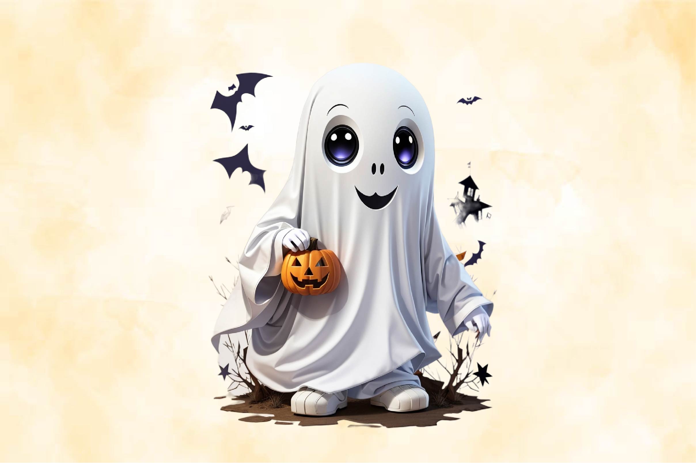 Retro Cowboy Ghost Clipart Bundle - CraftNest - Digital Crafting and Art
