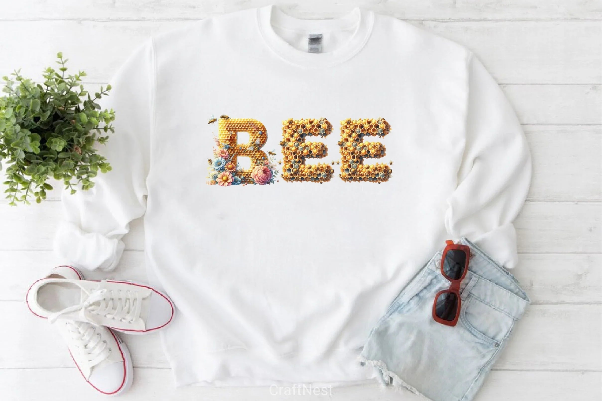 Honeycomb Alphabet Clipart Bundle - CraftNest - Digital Crafting and Art