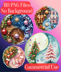 Yin Yang Christmas Clipart Bundle - CraftNest - Digital Crafting and Art