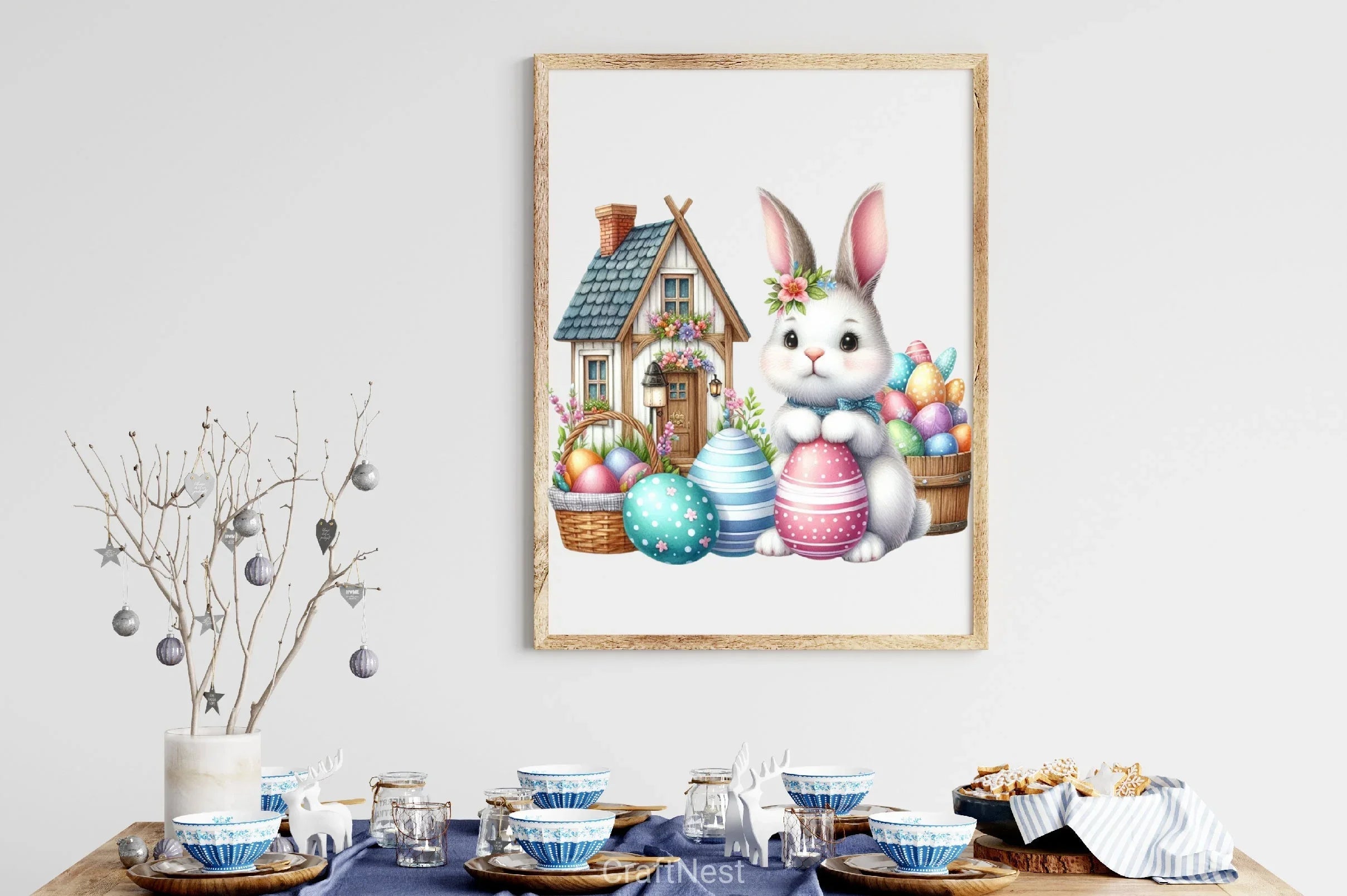 Easter Bunny House Clipart Bundle 3 - CraftNest - Digital Crafting and Art