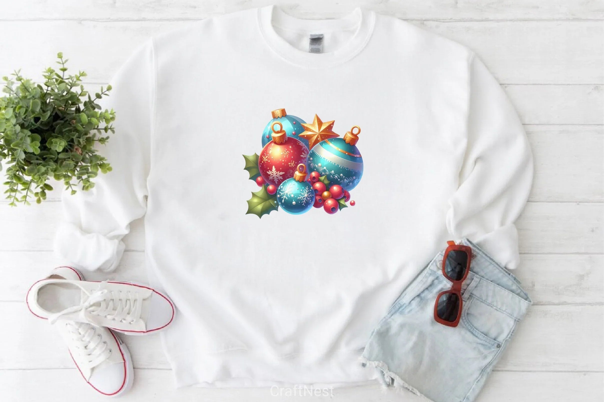 Christmas Ornaments Clipart Bundle - CraftNest - Digital Crafting and Art