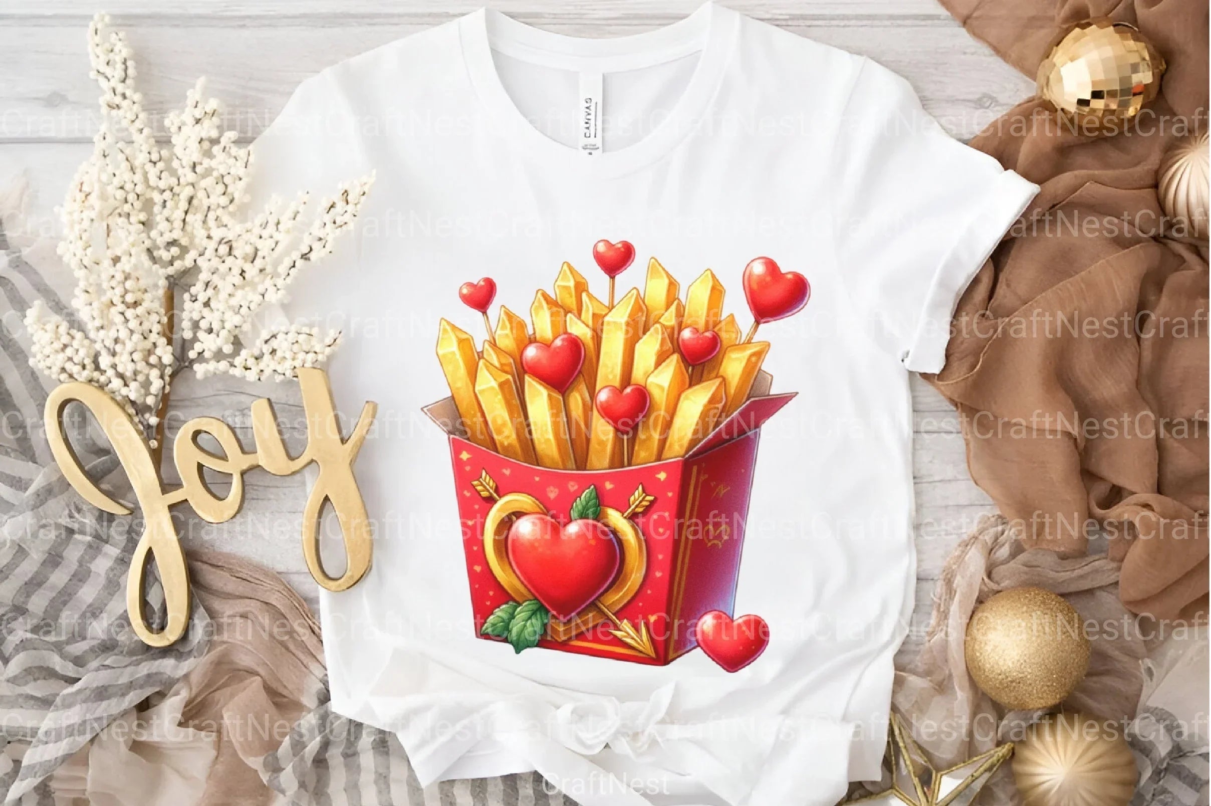 Valentine's Fries Clipart Bundle 2 - CraftNest - Digital Crafting and Art