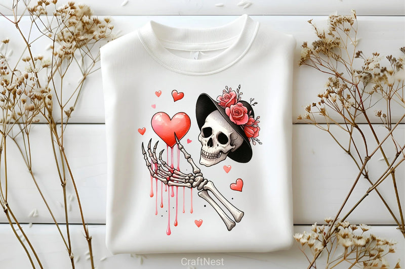 Valentine Skeleton Clipart Bundle 6 - CraftNest - Digital Crafting and Art