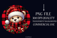 Bear Christmas Clipart Bundle - CraftNest - Digital Crafting and Art